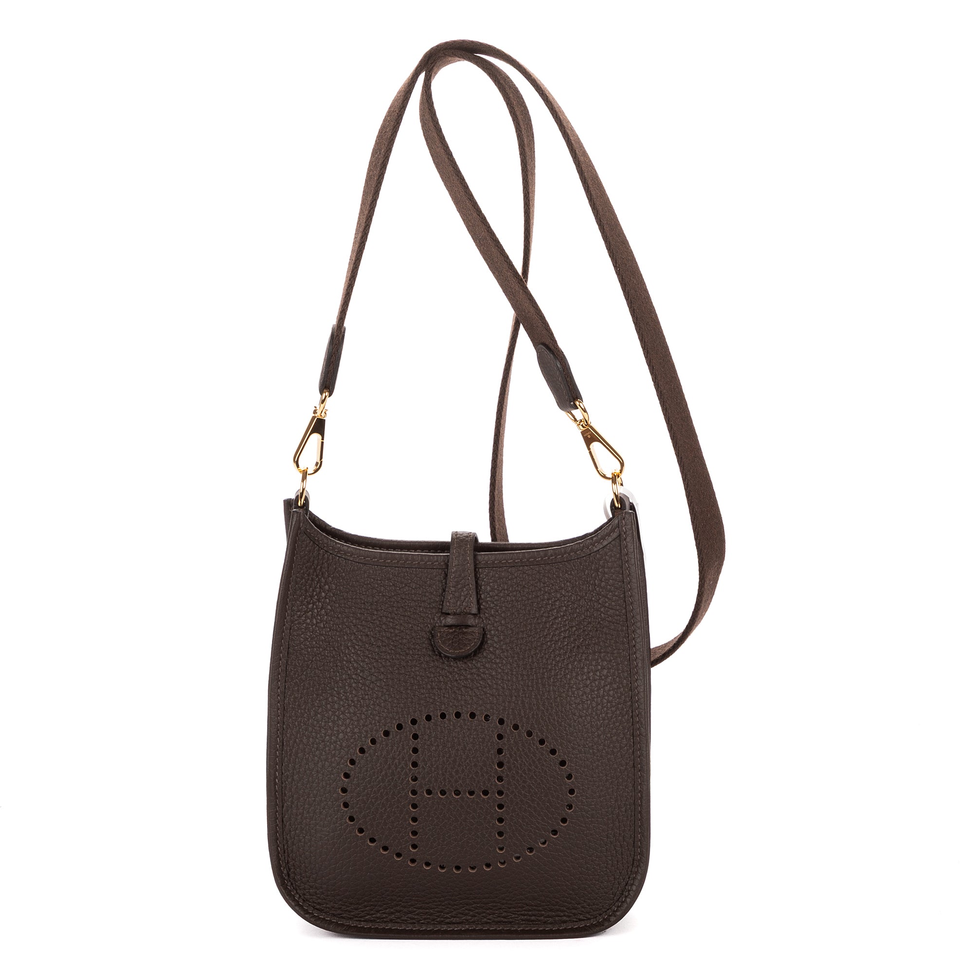 Shoulder Bag Evelyne 16 Amazone Mini Dark Brown Clemence Leather