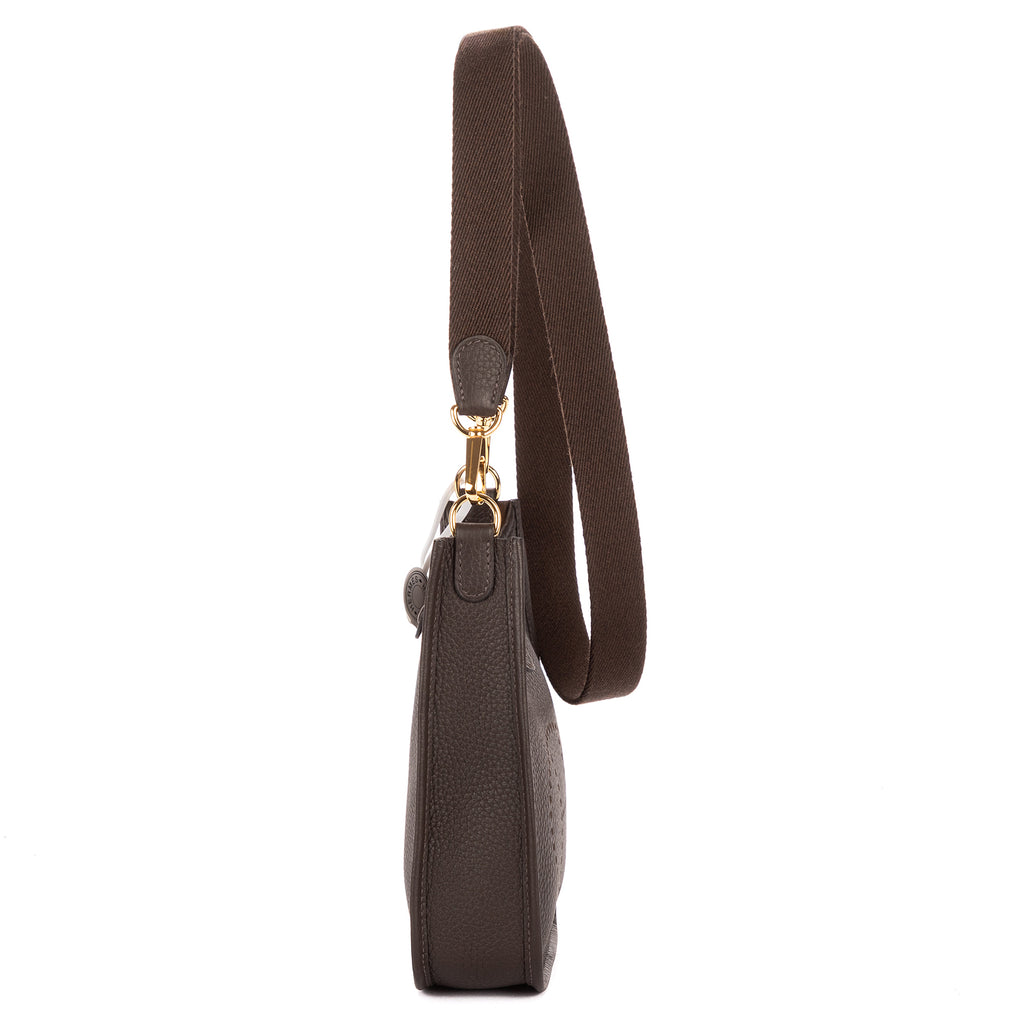 Shoulder Bag Evelyne 16 Amazone Mini Dark Brown Clemence Leather