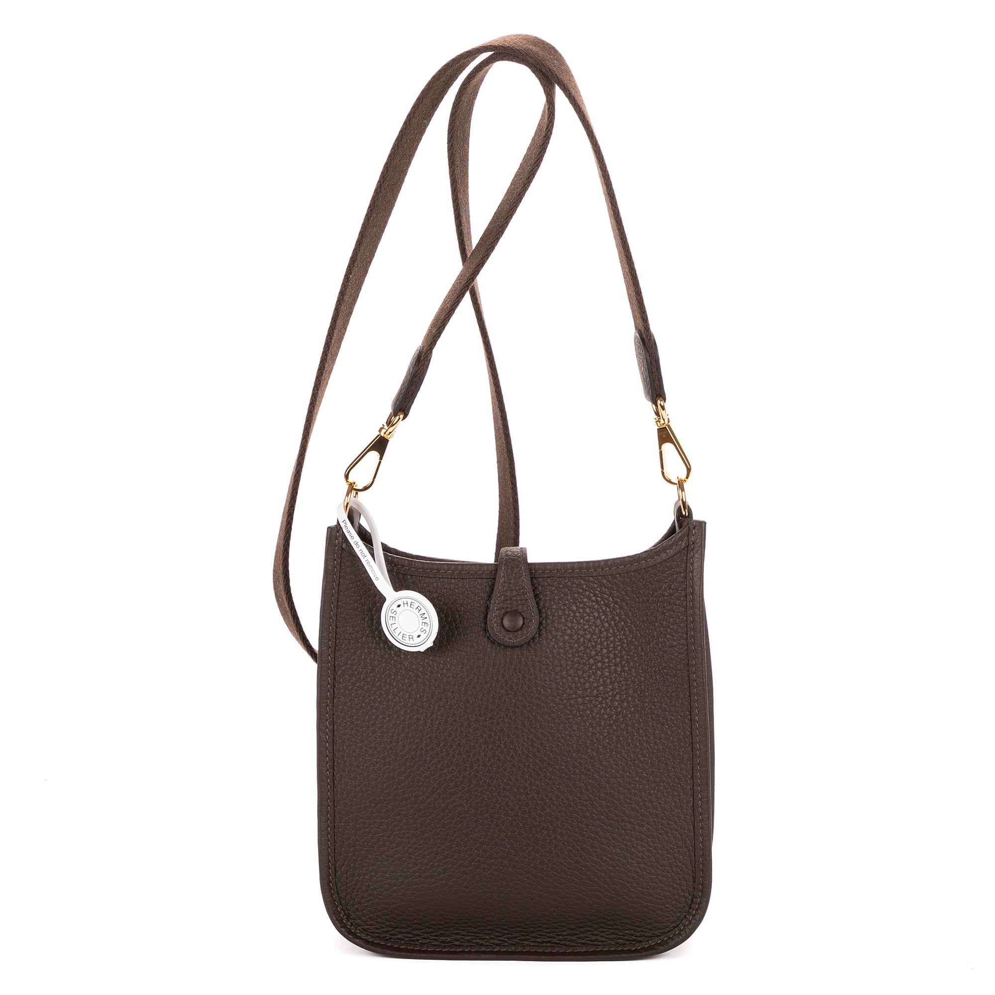 Shoulder Bag Evelyne 16 Amazone Mini Dark Brown Clemence Leather
