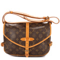 Shoulder Bag Saumur PM Brown Monogram Canvas
