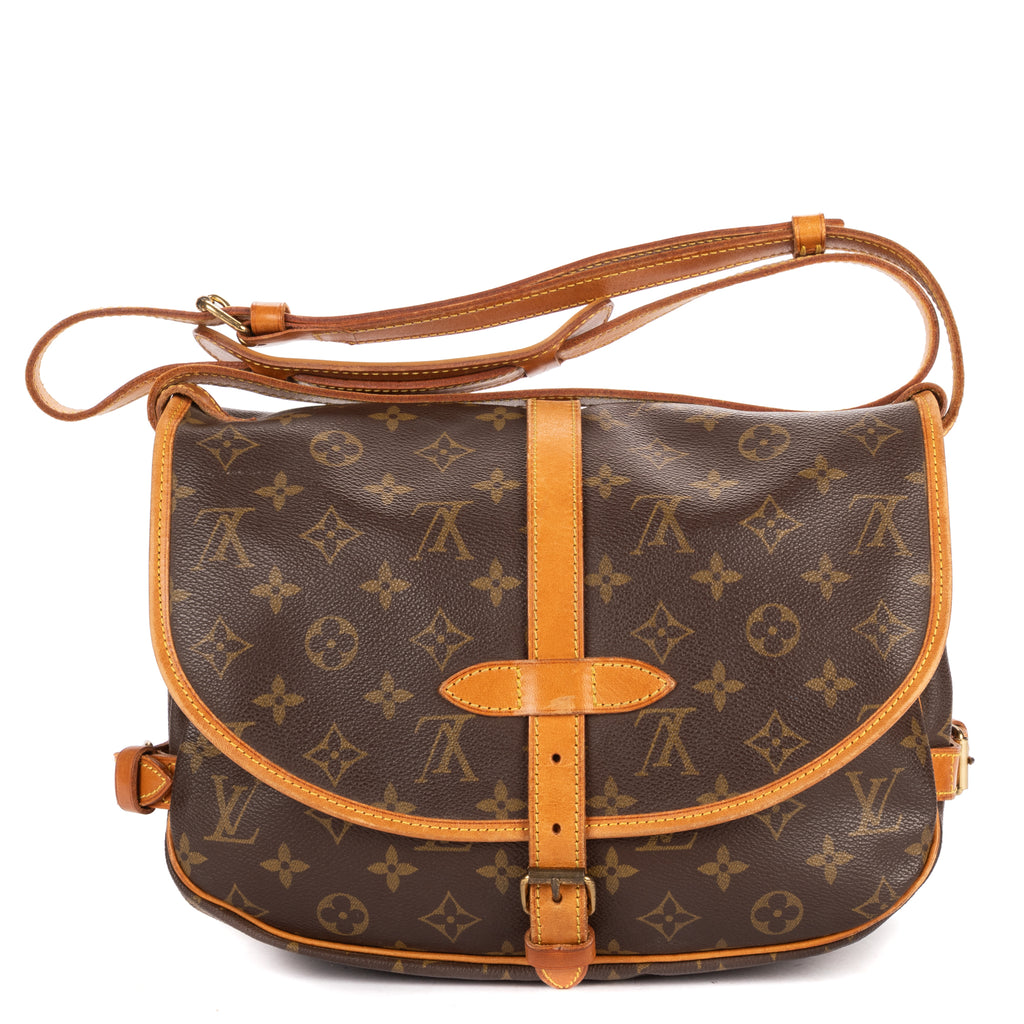 Shoulder Bag Saumur PM Brown Monogram Canvas