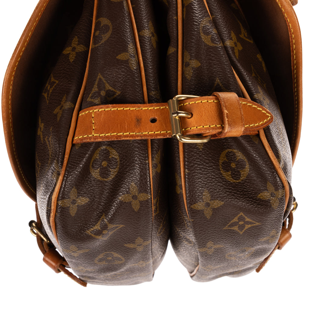 Shoulder Bag Saumur PM Brown Monogram Canvas