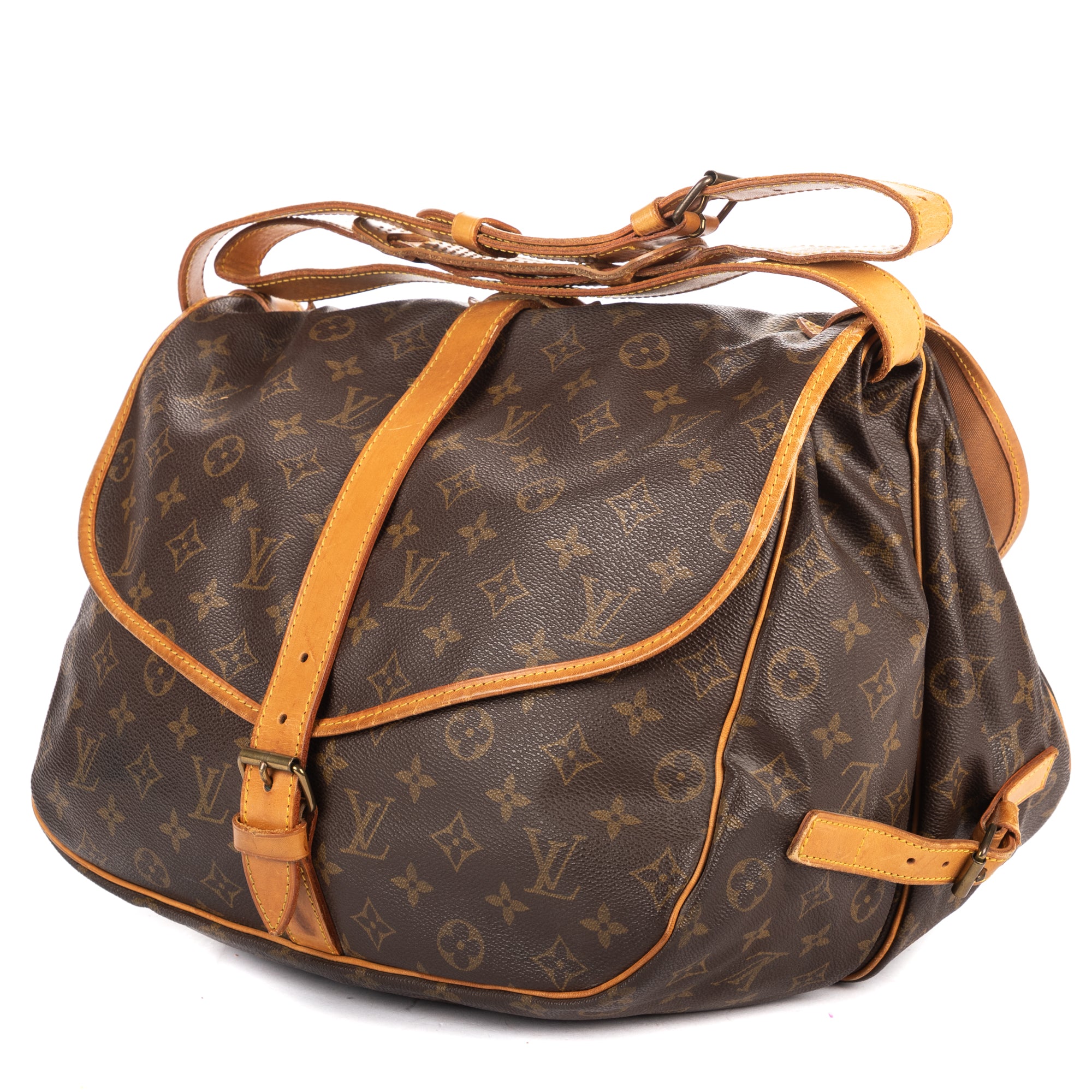 Shoulder Bag Saumur GM Brown Monogram Canvas