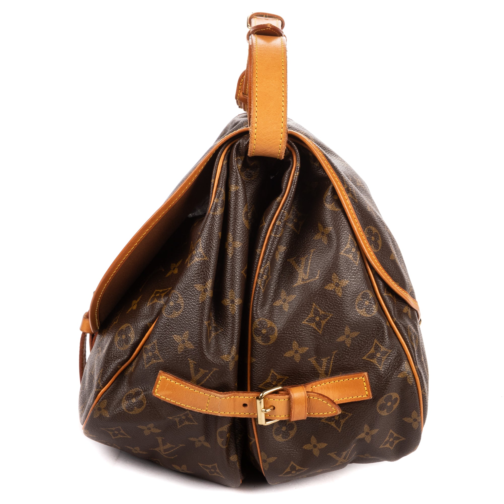 Shoulder Bag Saumur GM Brown Monogram Canvas