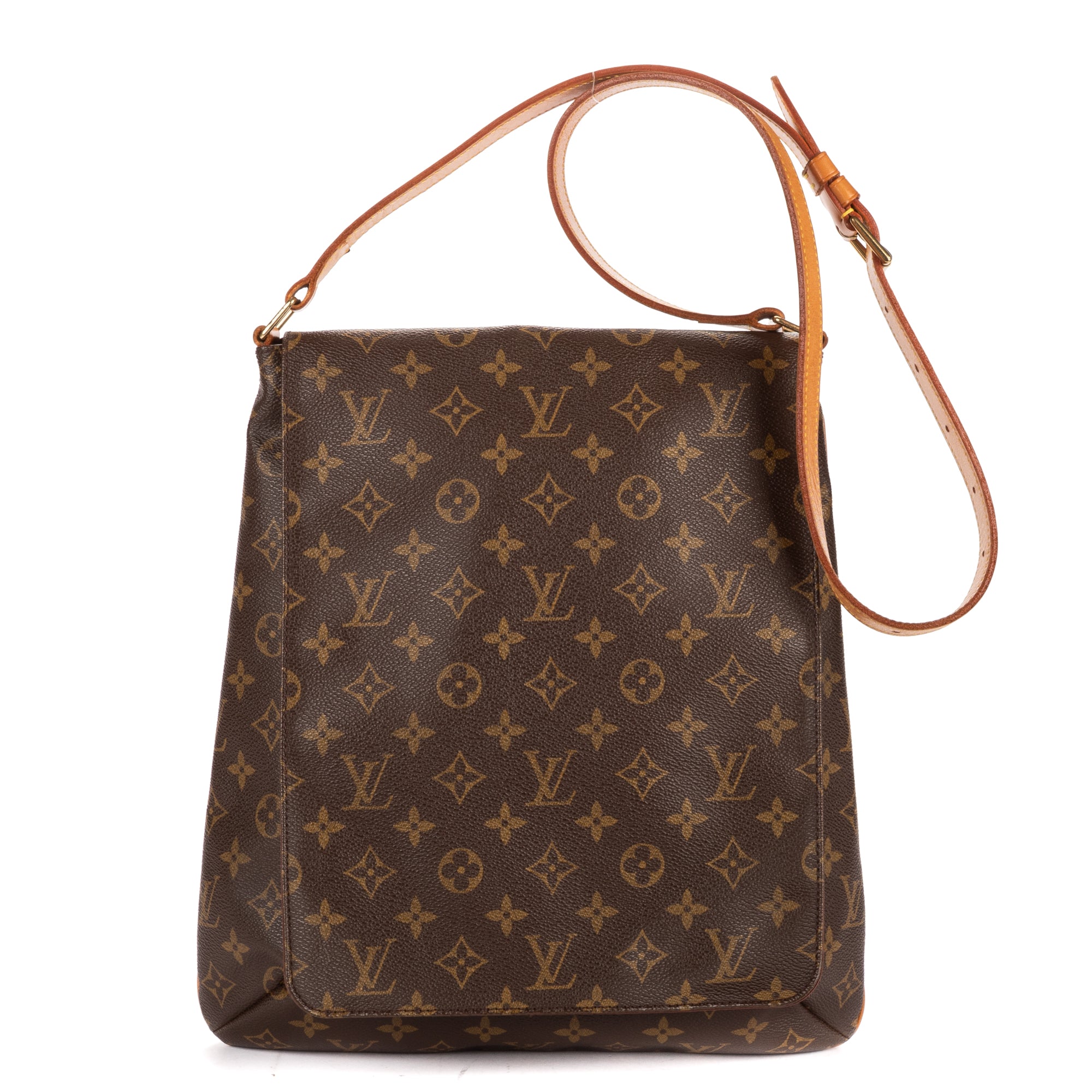 Shoulder Bag Musette Salsa Long Strap GM Brown Monogram Canvas