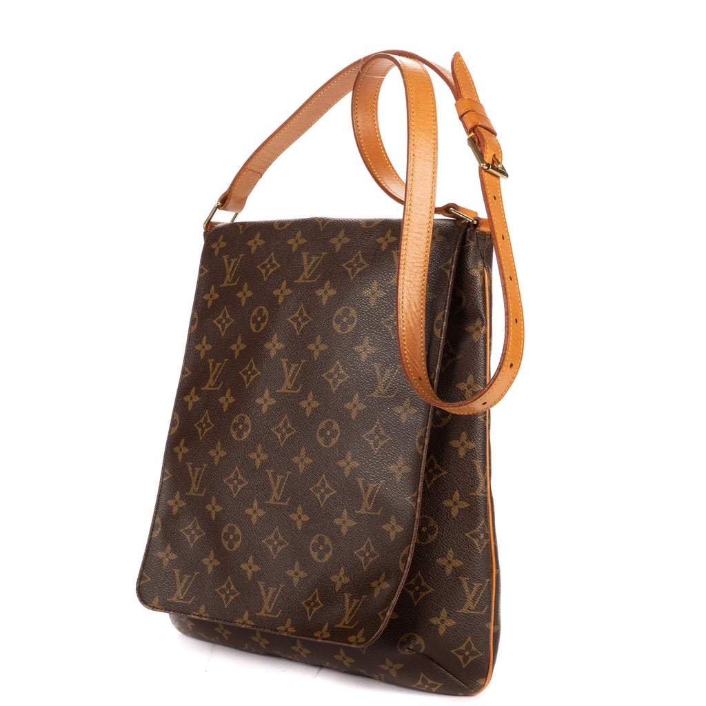 Shoulder Bag Musette Salsa Long Strap GM Brown Monogram Canvas