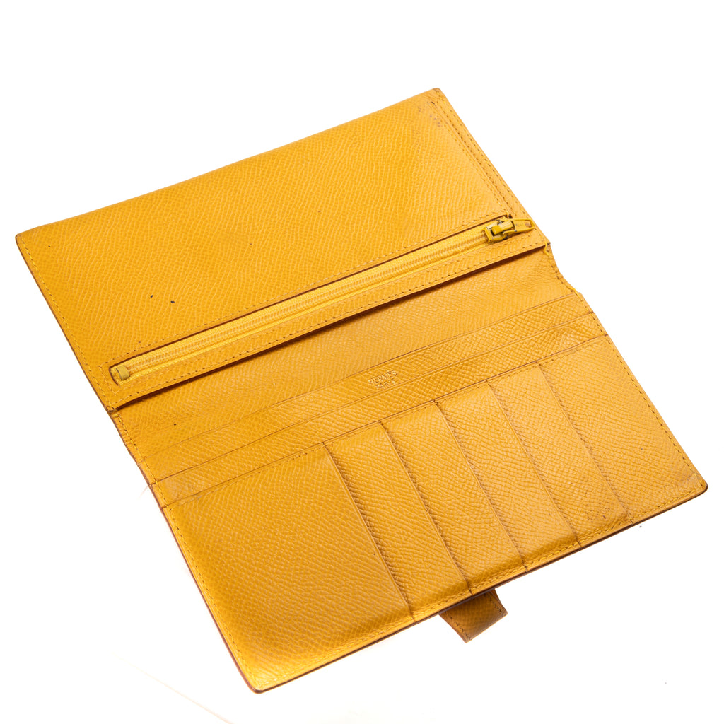 Wallet Bearn Wallet Jaune Ambre Ardennes Leather