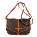 Shoulder Bag Saumur 25 Brown Monogram Canvas