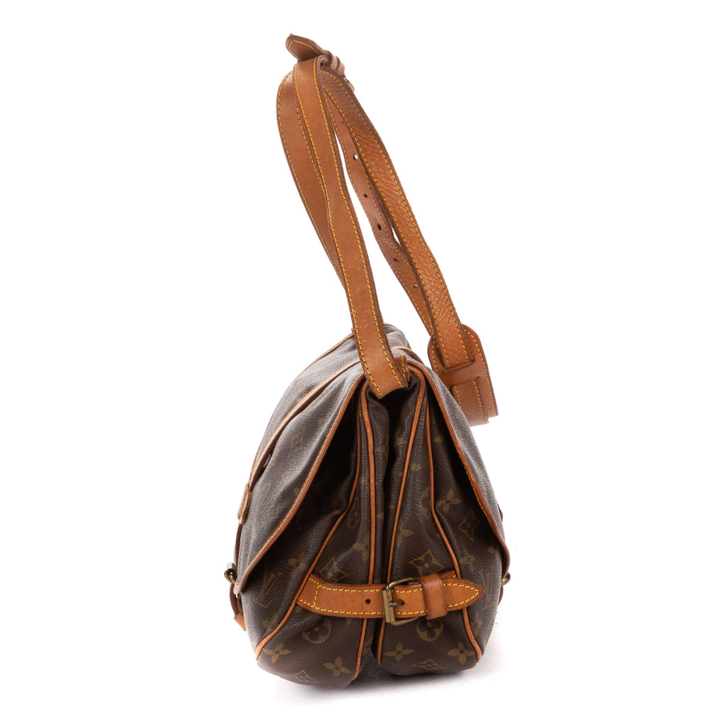 Shoulder Bag Saumur 25 Brown Monogram Canvas