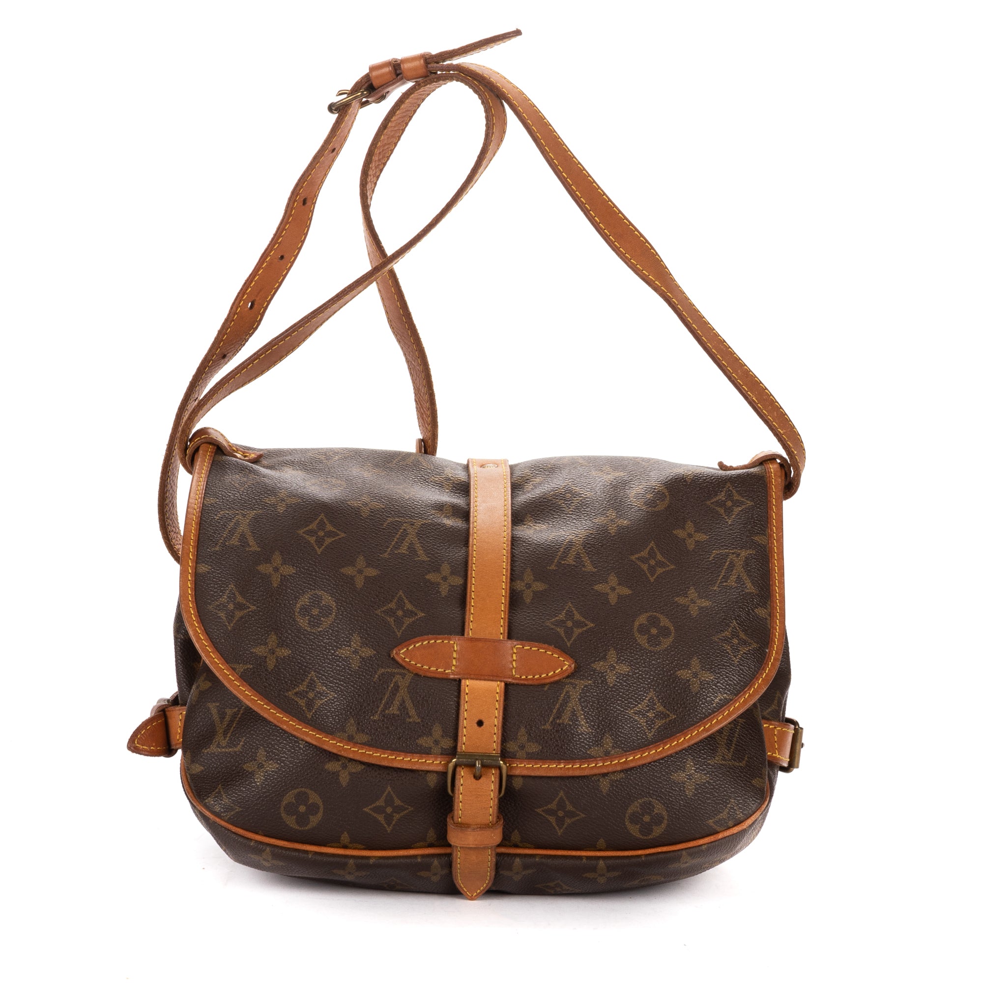 Shoulder Bag Saumur 25 Brown Monogram Canvas