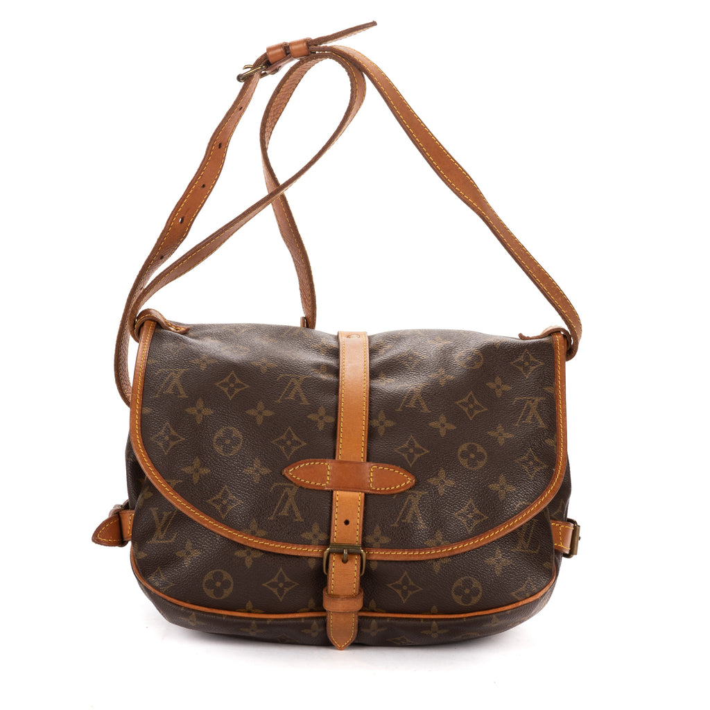 Shoulder Bag Saumur 25 Brown Monogram Canvas