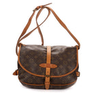 Shoulder Bag Saumur 25 Brown Monogram Canvas