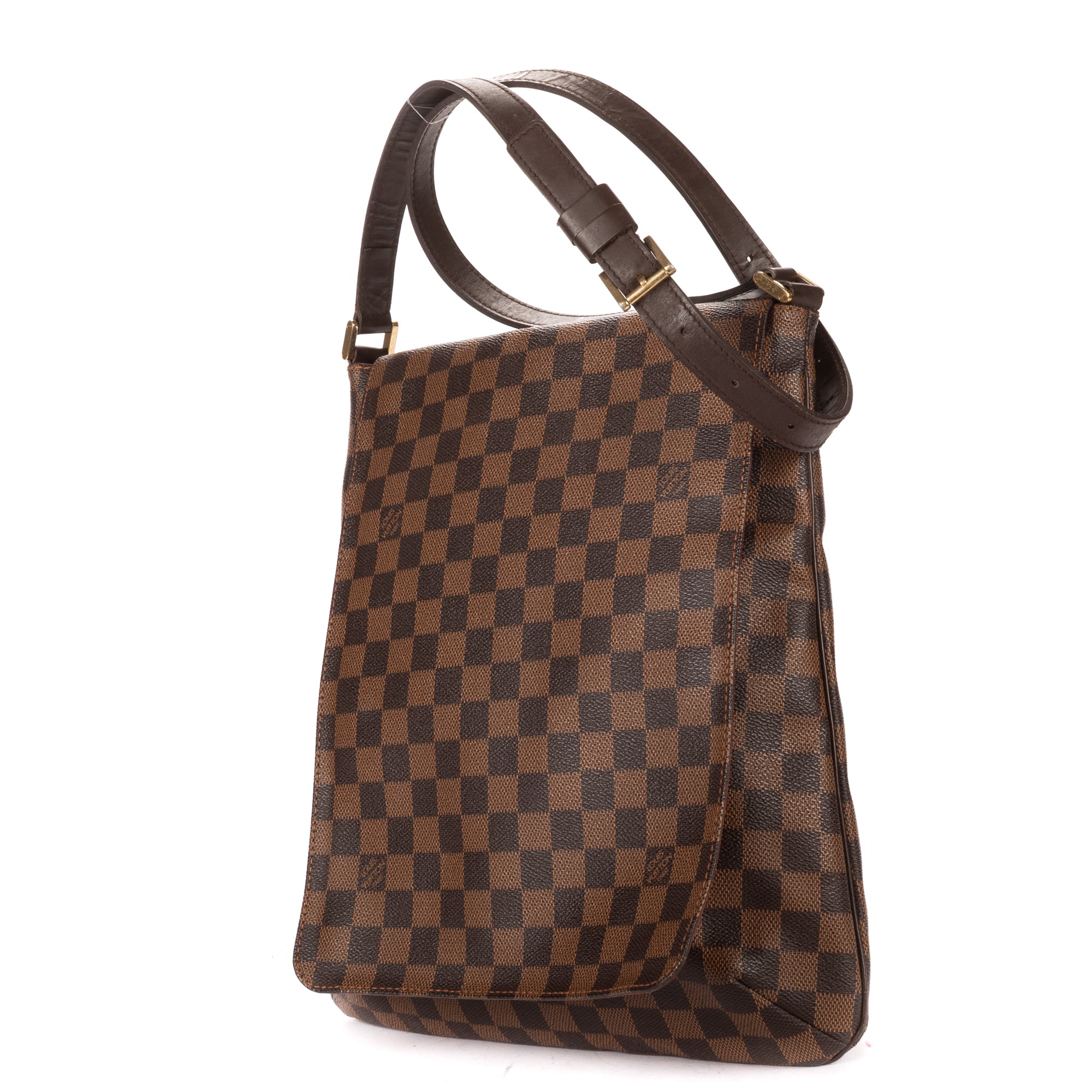 Shoulder Bag Musette Salsa Long Strap GM Dark Brown Damier Ebene