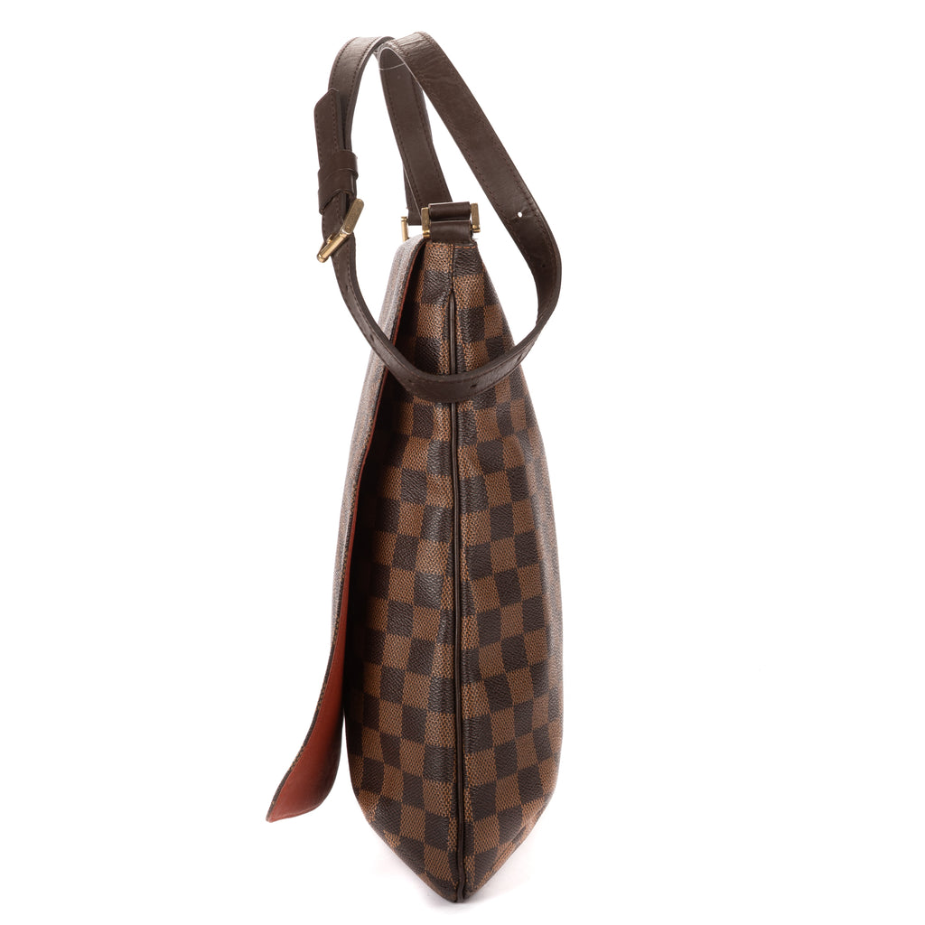 Shoulder Bag Musette Salsa Long Strap GM Dark Brown Damier Ebene