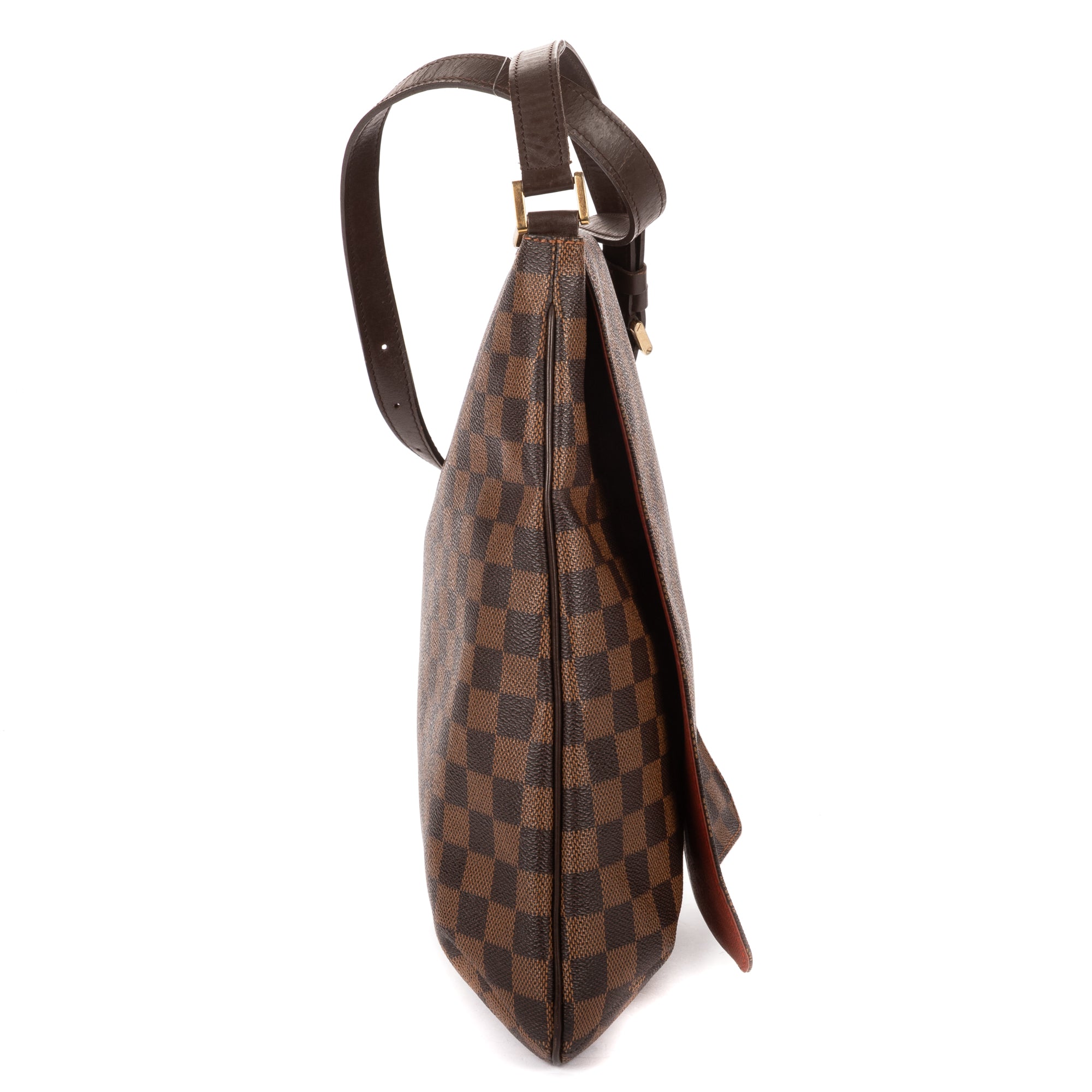 Shoulder Bag Musette Salsa Long Strap GM Dark Brown Damier Ebene