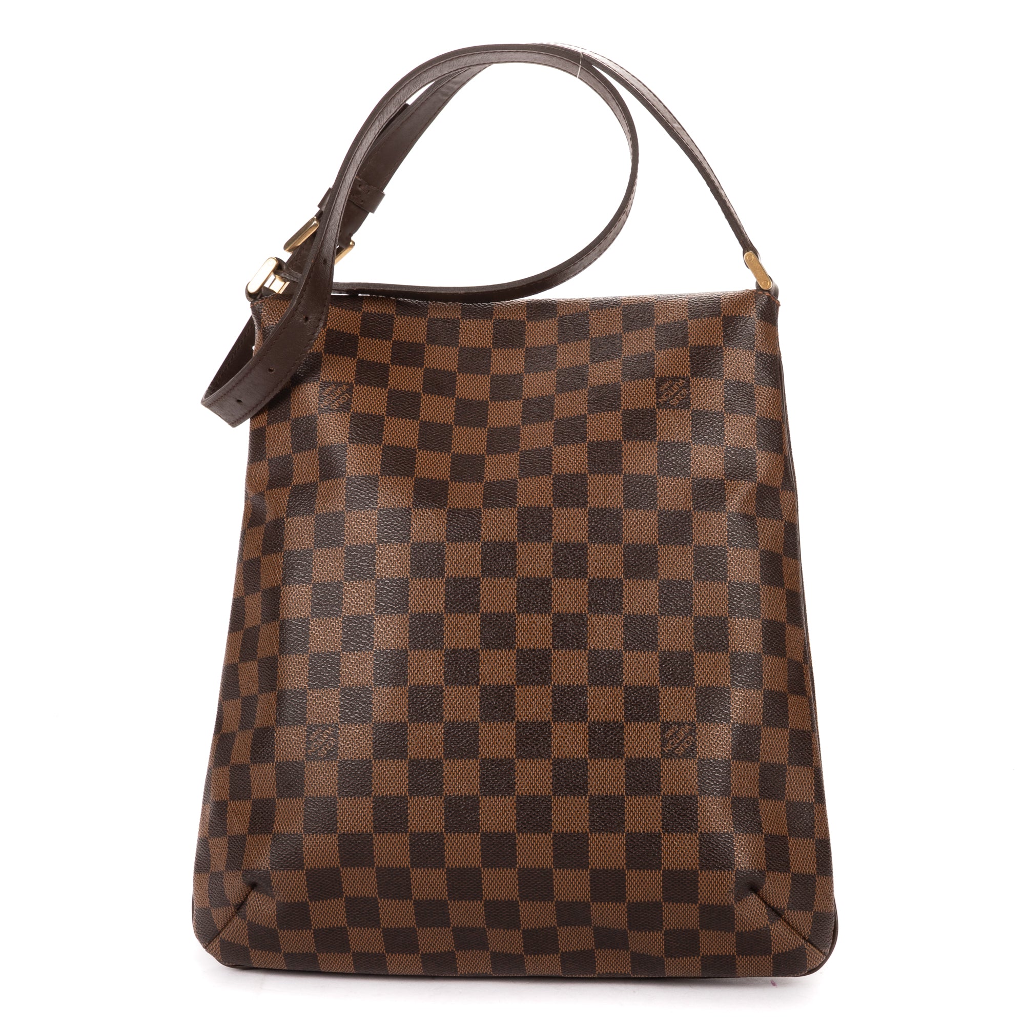 Shoulder Bag Musette Salsa Long Strap GM Dark Brown Damier Ebene