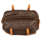 Shoulder Bag Double Strap Saumur Brown Monogram Canvas