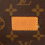 Shoulder Bag Double Strap Saumur Brown Monogram Canvas