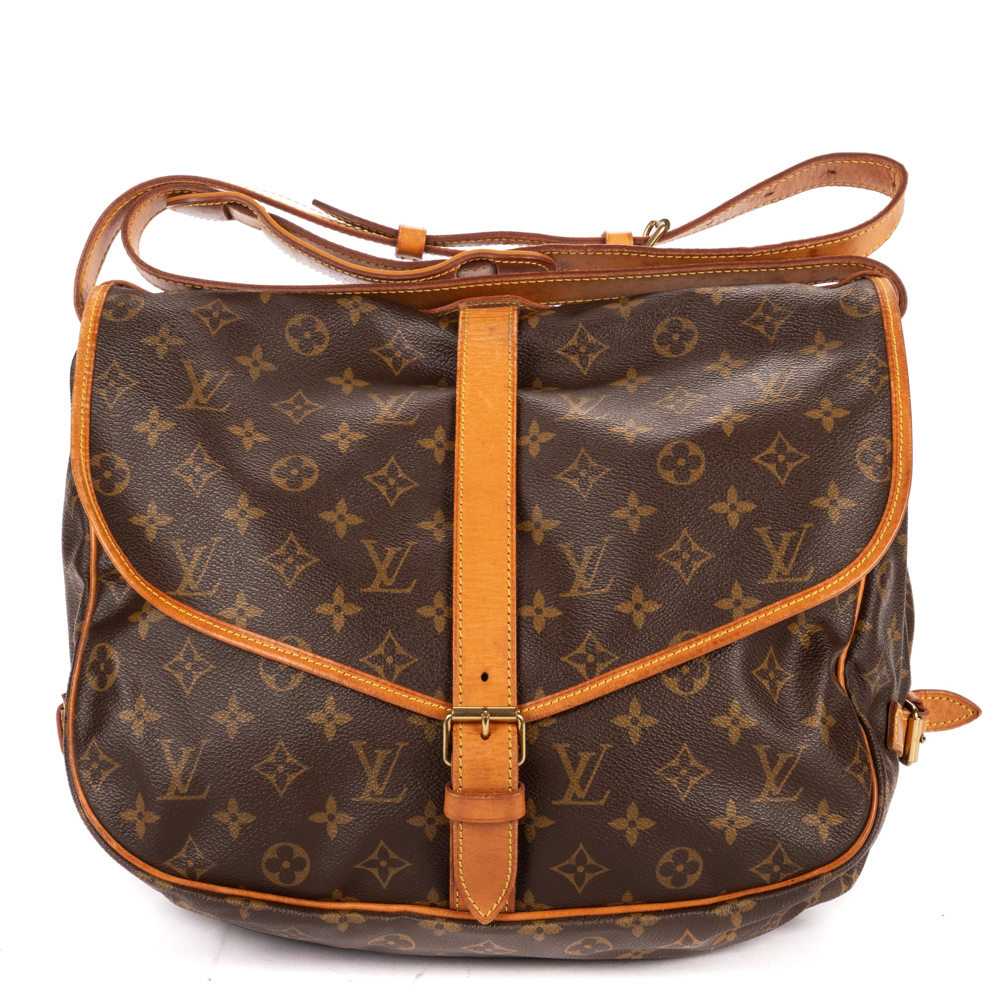 Shoulder Bag Saumur GM Brown Monogram Canvas
