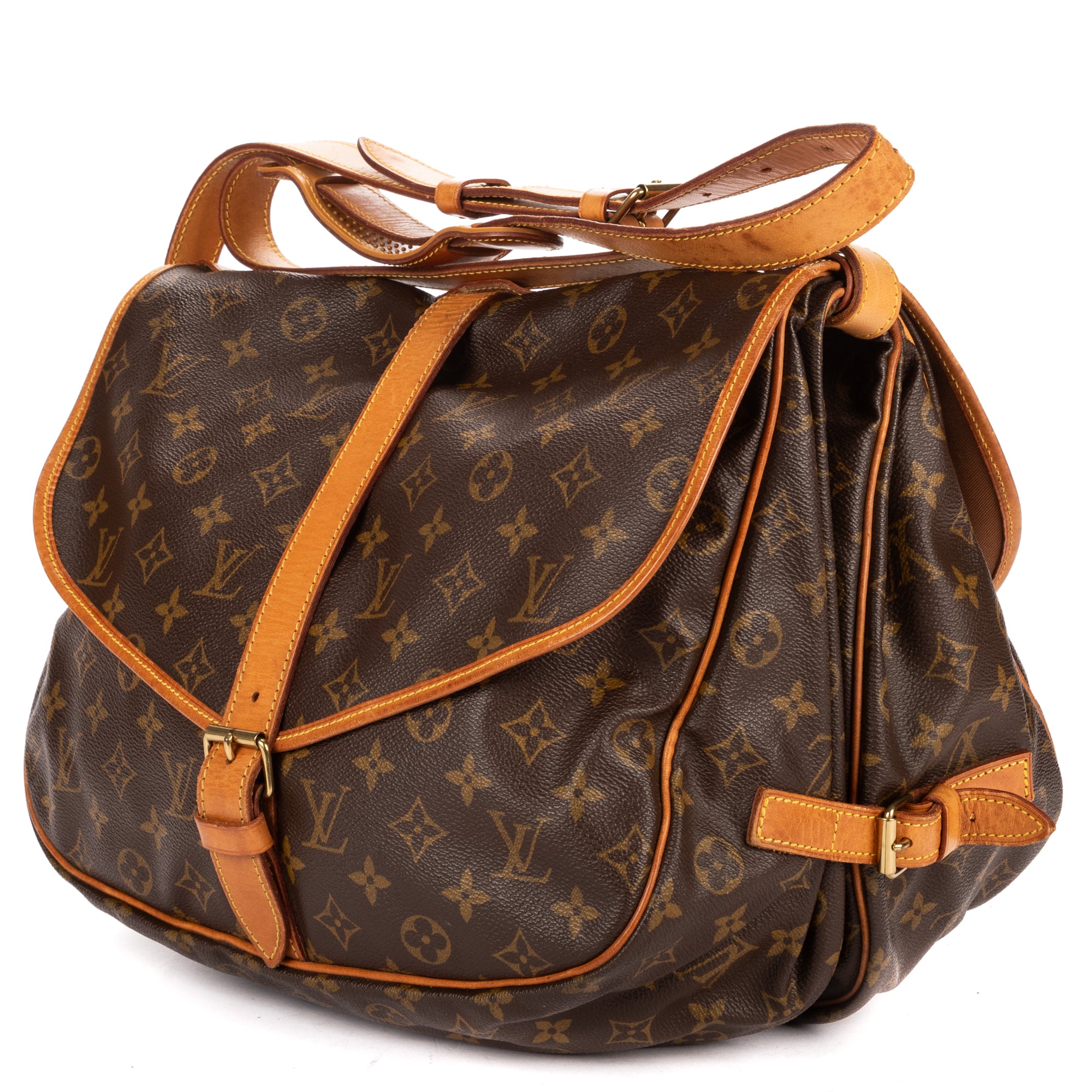 Shoulder Bag Saumur GM Brown Monogram Canvas