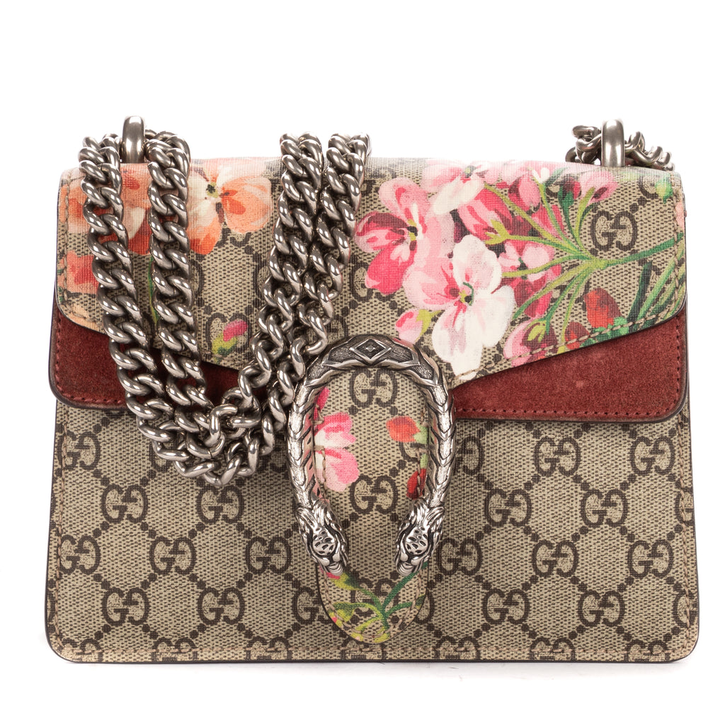 Shoulder Bag Mini Floral Dionysus Chain Crossbody Mini Beige Floral Supreme Coated Canvas
