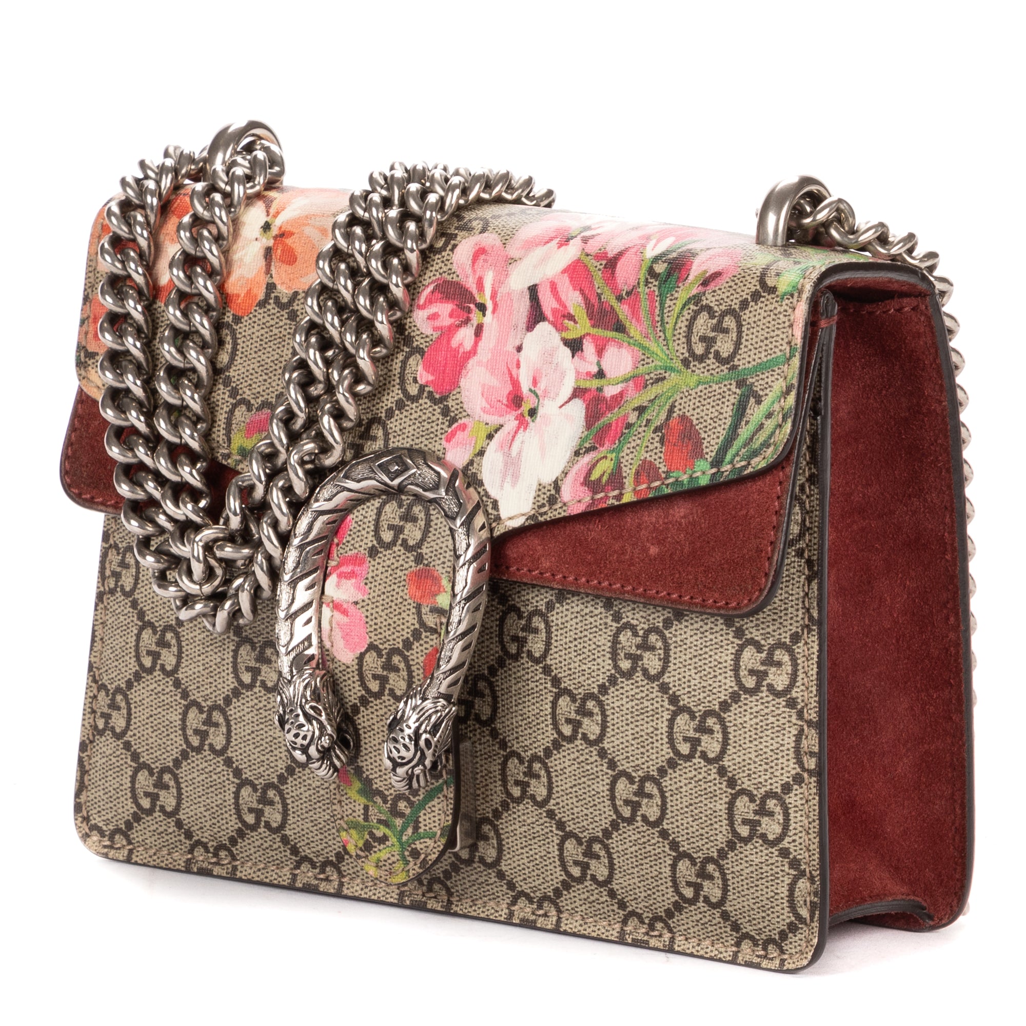Shoulder Bag Mini Floral Dionysus Chain Crossbody Mini Beige Floral Supreme Coated Canvas