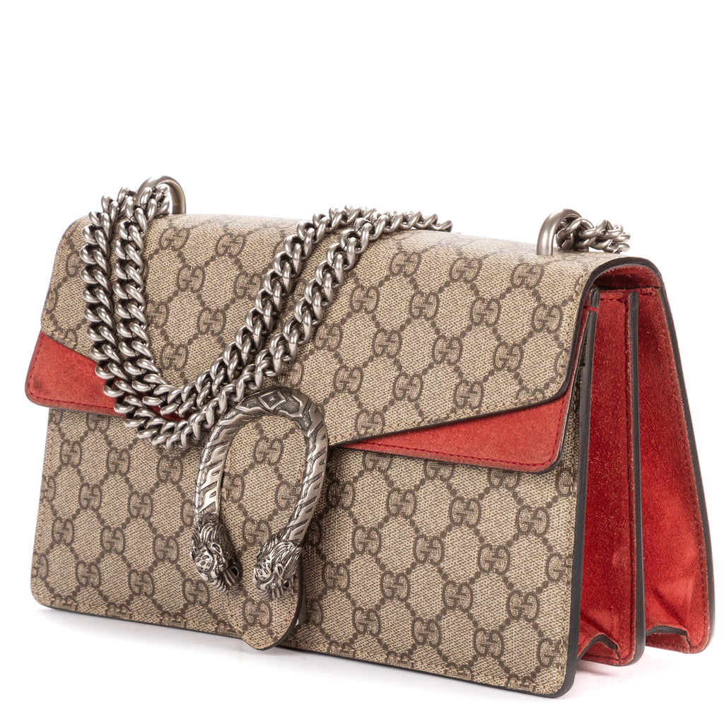Shoulder Bag Small Dionysus Chain Crossbody Small Beige Supreme Coated Canvas