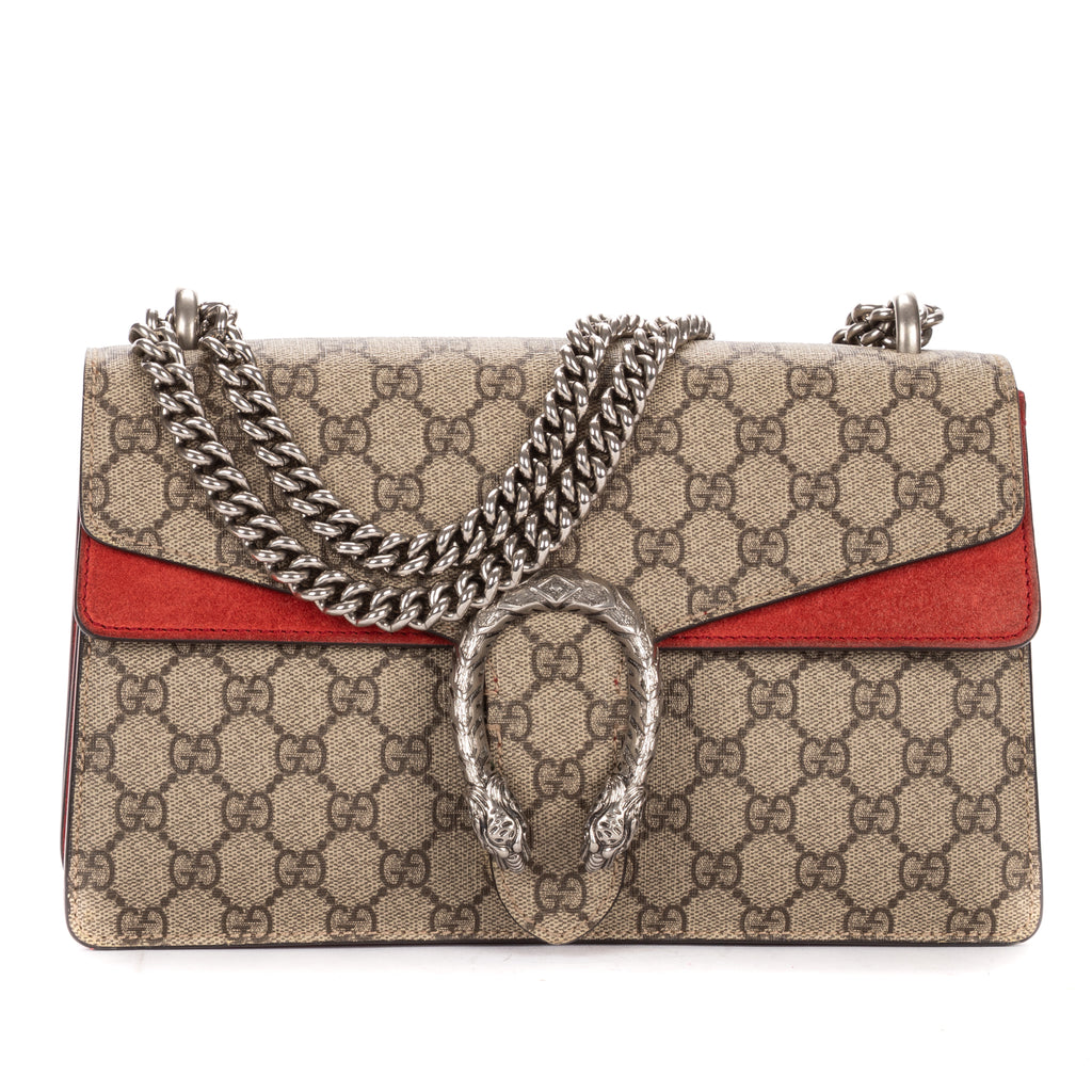 Shoulder Bag Small Dionysus Chain Crossbody Small Beige Supreme Coated Canvas