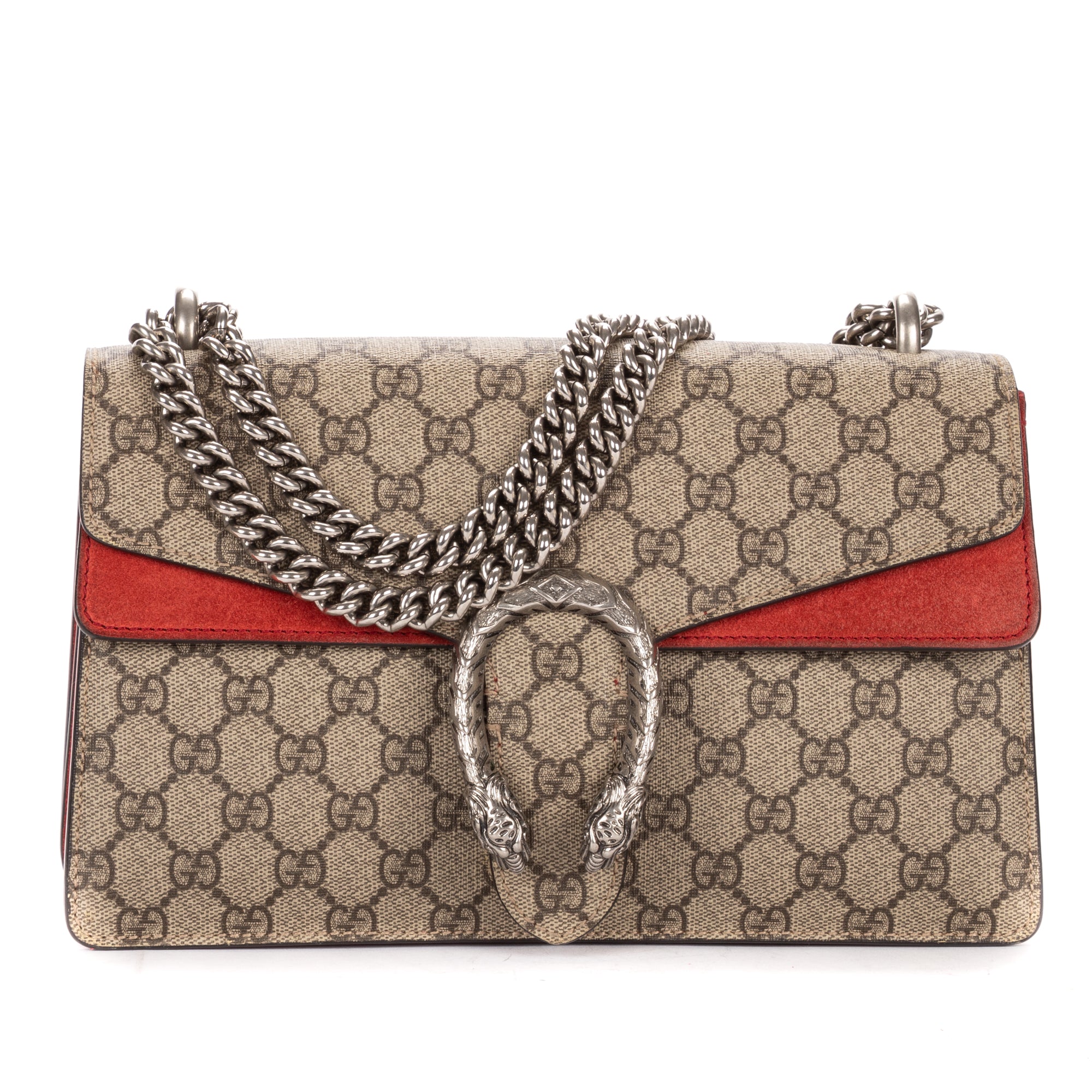 Shoulder Bag Small Dionysus Chain Crossbody Small Beige Supreme Coated Canvas