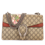 Shoulder Bag Small Floral Dionysus Chain Crossbody Small Beige Floral Supreme Coated Canvas