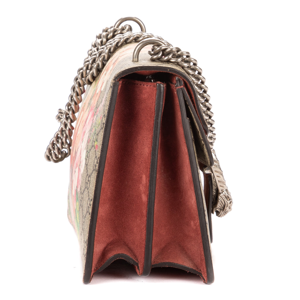 Shoulder Bag Small Floral Dionysus Chain Crossbody Small Beige Floral Supreme Coated Canvas