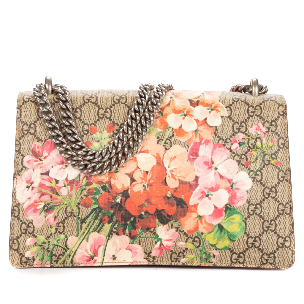 Shoulder Bag Small Floral Dionysus Chain Crossbody Small Beige Floral Supreme Coated Canvas