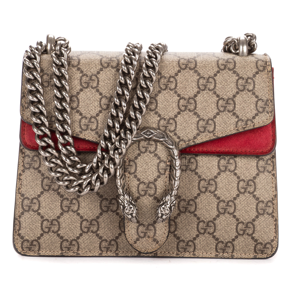 Shoulder Bag Mini Dionysus Chain Crossbody Mini Beige Supreme Coated Canvas