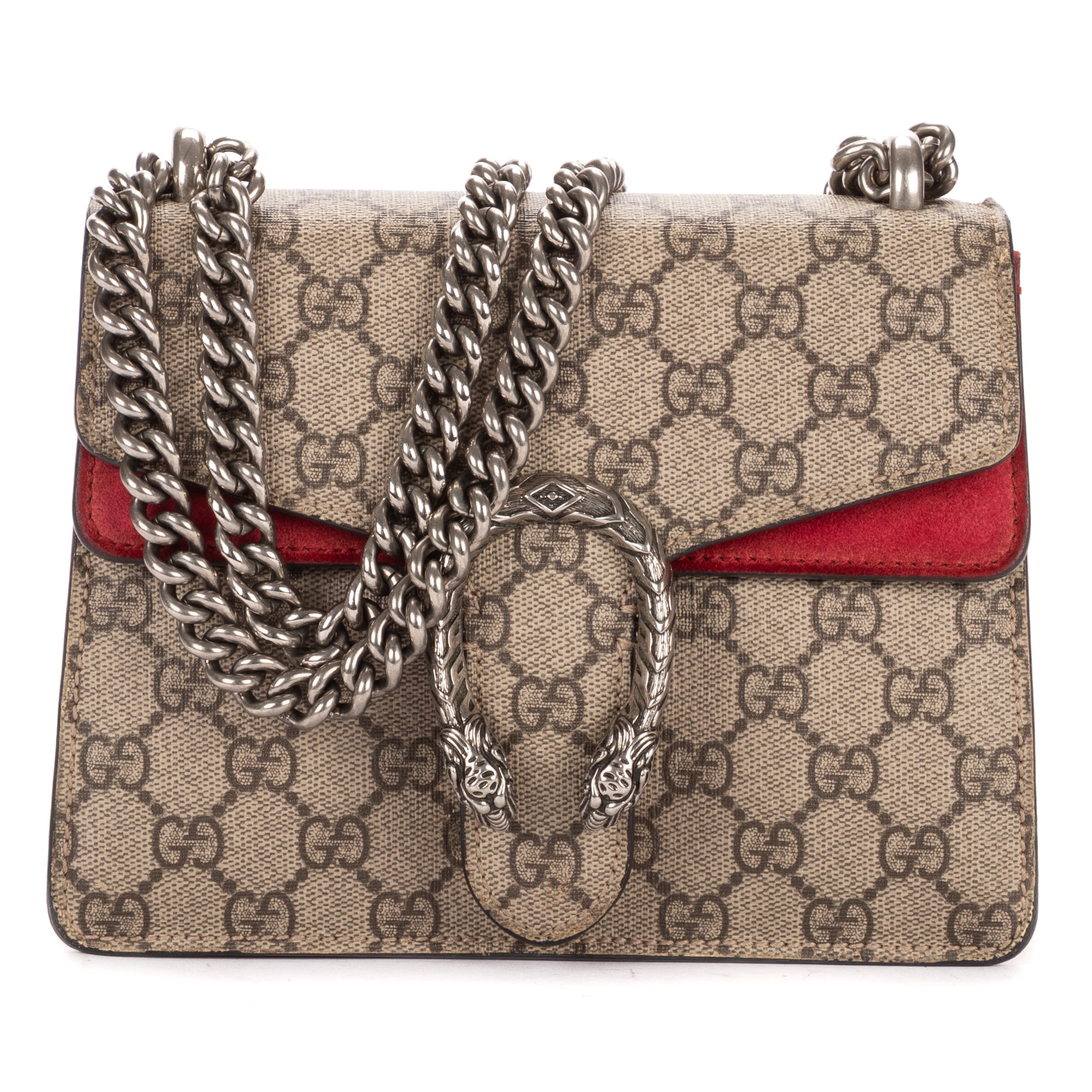 Shoulder Bag Mini Dionysus Chain Crossbody Mini Beige Supreme Coated Canvas