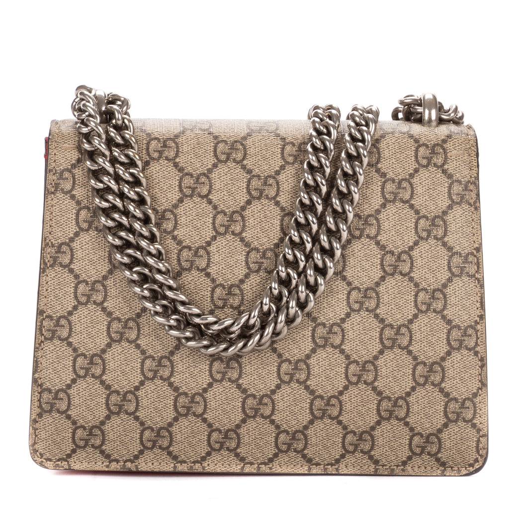 Shoulder Bag Mini Dionysus Chain Crossbody Mini Beige Supreme Coated Canvas