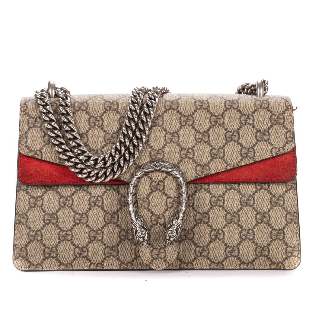 Shoulder Bag Small Dionysus Chain Crossbody Small Beige Supreme Coated Canvas