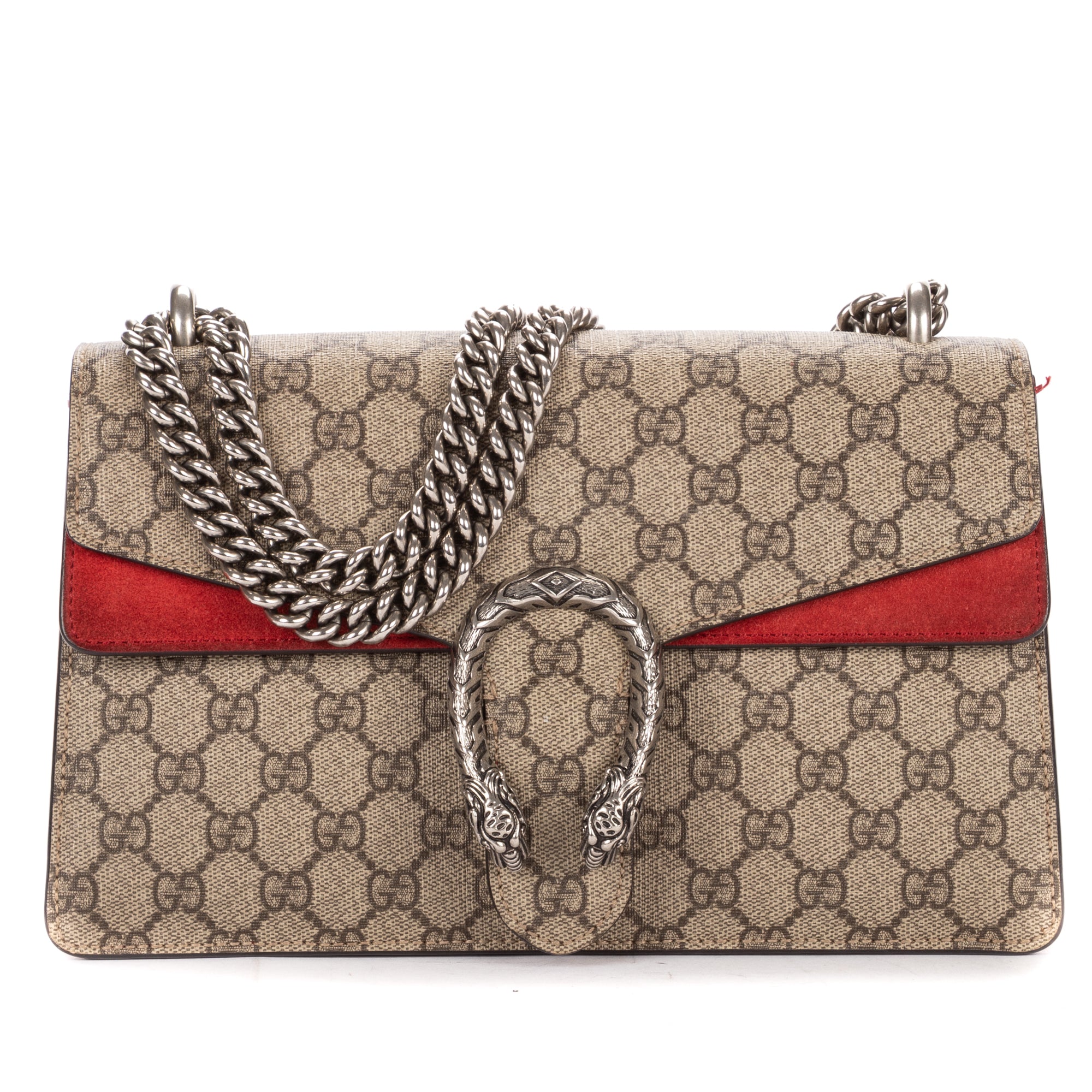 Shoulder Bag Small Dionysus Chain Crossbody Small Beige Supreme Coated Canvas