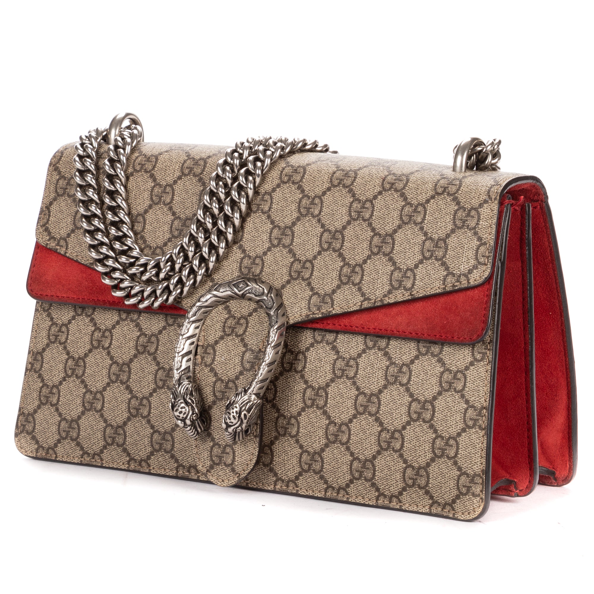 Shoulder Bag Small Dionysus Chain Crossbody Small Beige Supreme Coated Canvas