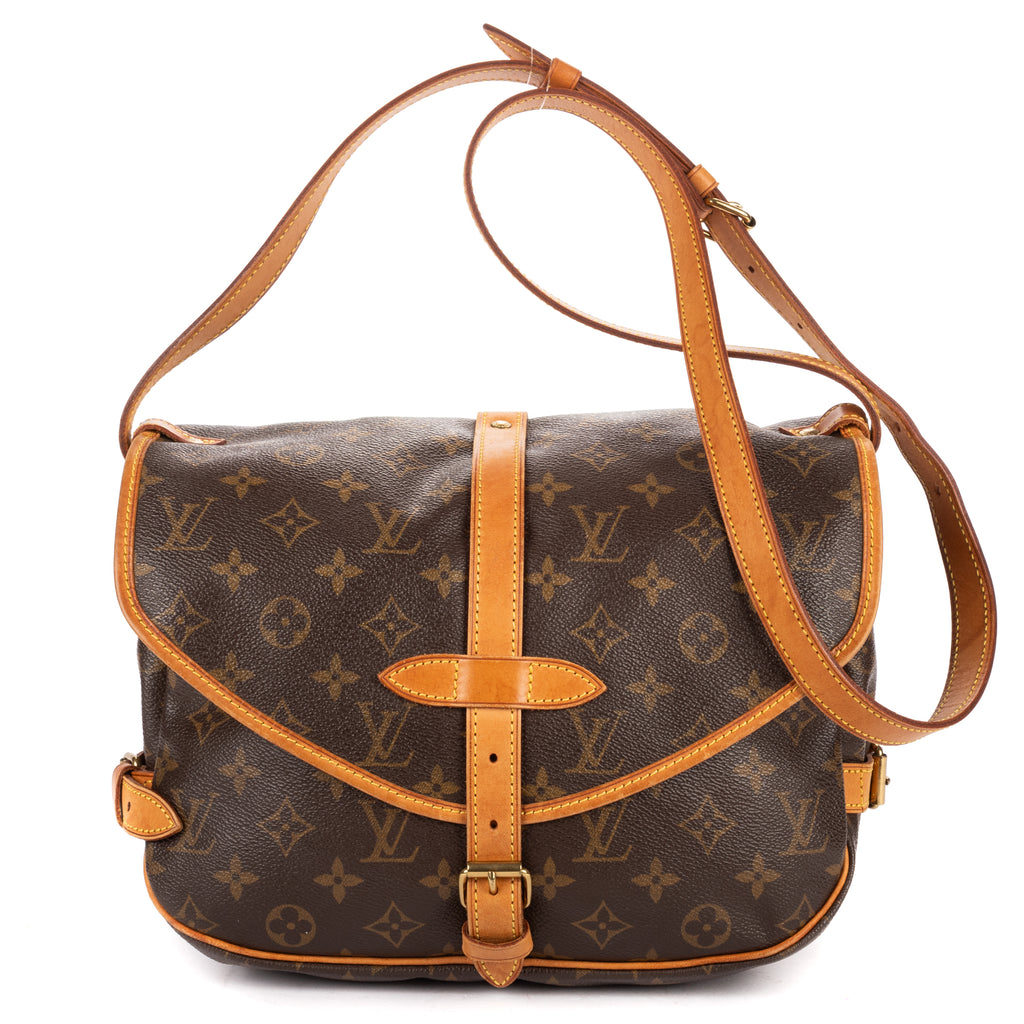 Shoulder Bag Saumur 25 Brown Monogram Canvas