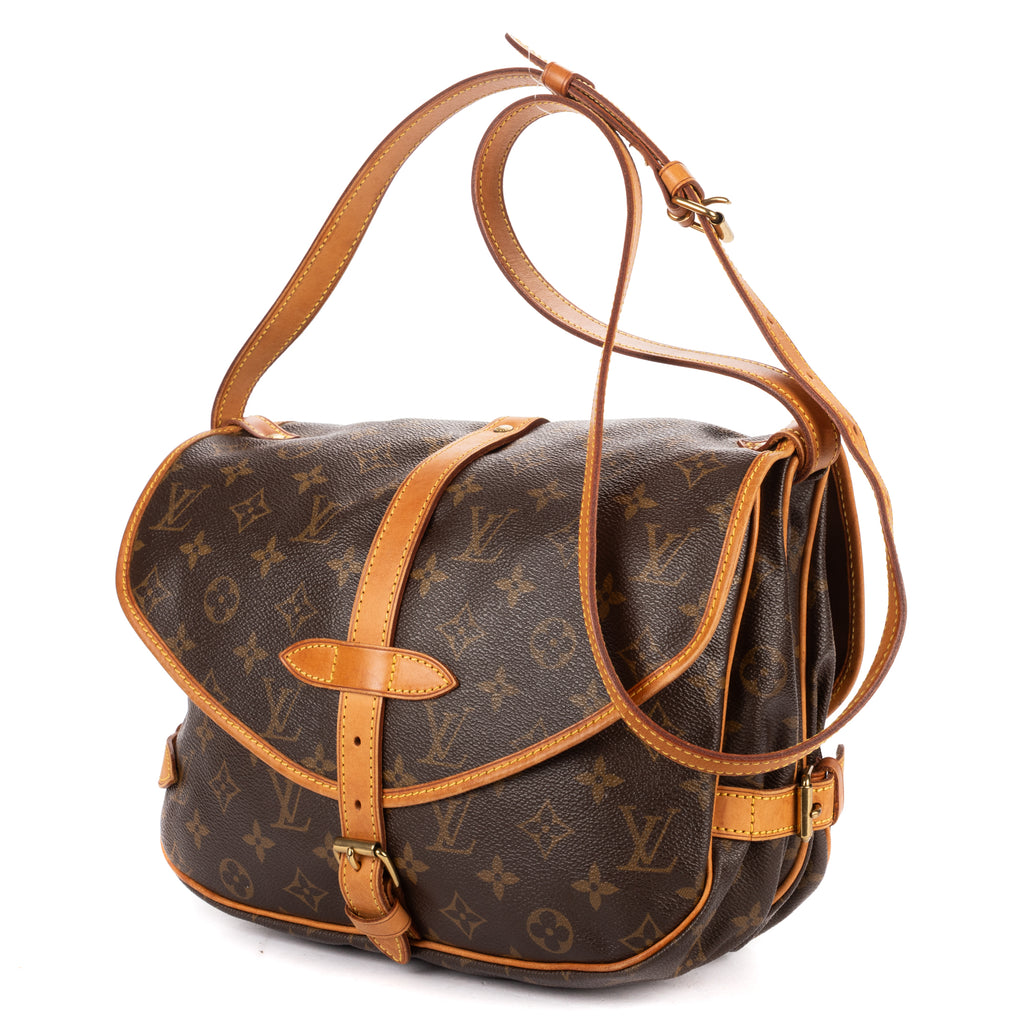 Shoulder Bag Saumur 25 Brown Monogram Canvas