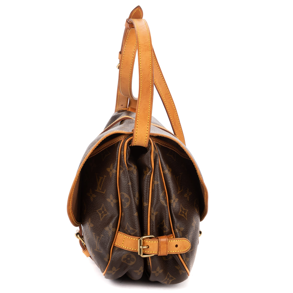 Shoulder Bag Saumur 25 Brown Monogram Canvas