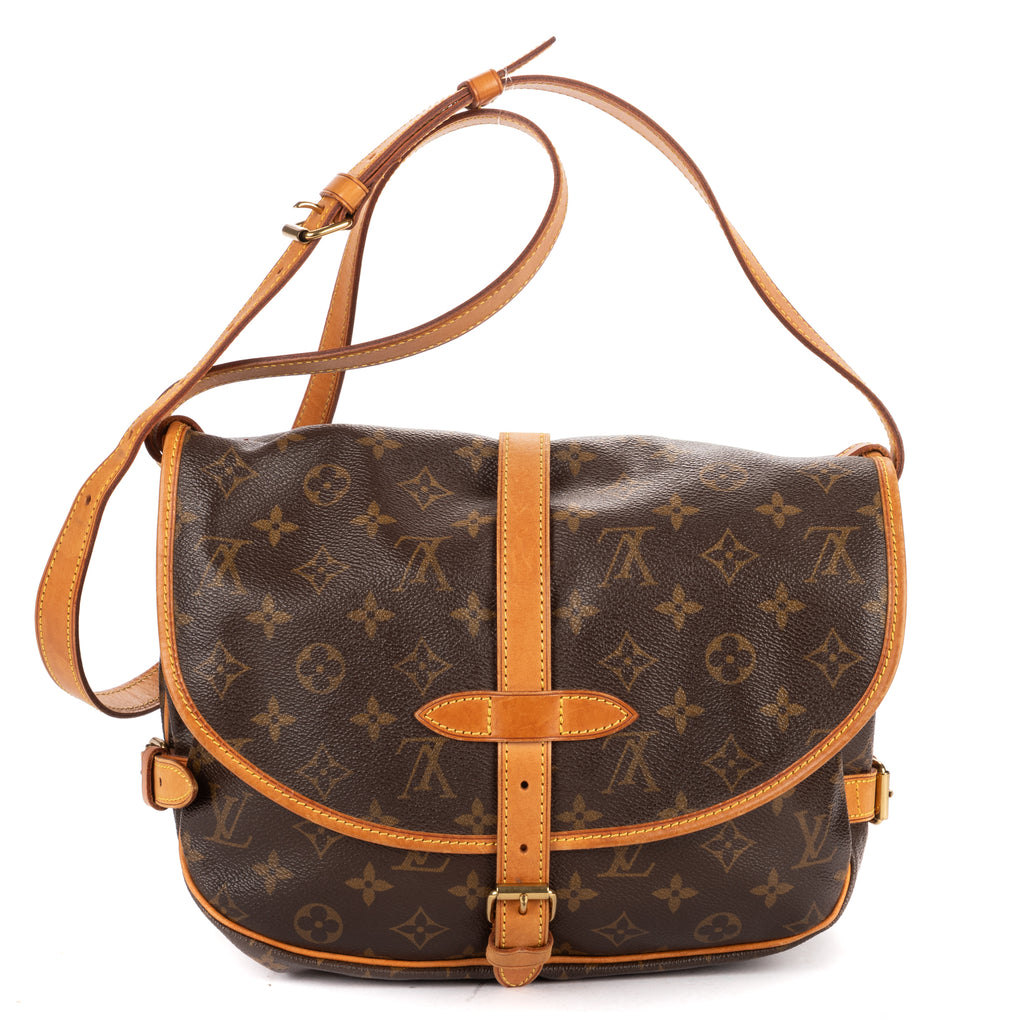 Shoulder Bag Saumur 25 Brown Monogram Canvas