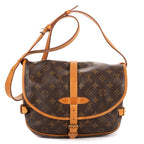 Shoulder Bag Saumur 25 Brown Monogram Canvas
