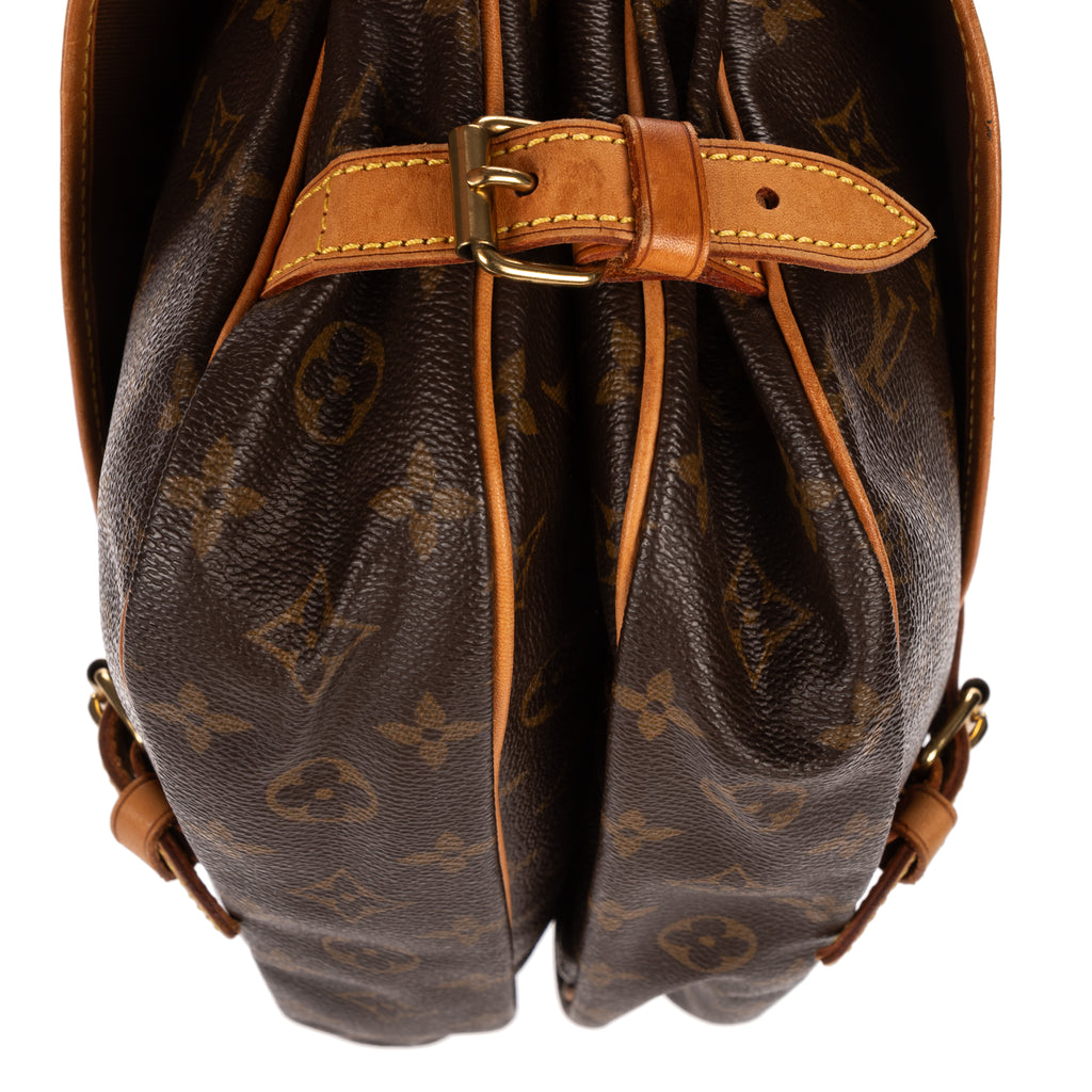 Shoulder Bag Saumur 25 Brown Monogram Canvas