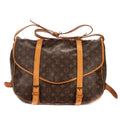 Shoulder Bag Double Strap Saumur GM Brown Monogram Canvas