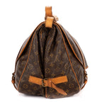 Shoulder Bag Double Strap Saumur GM Brown Monogram Canvas