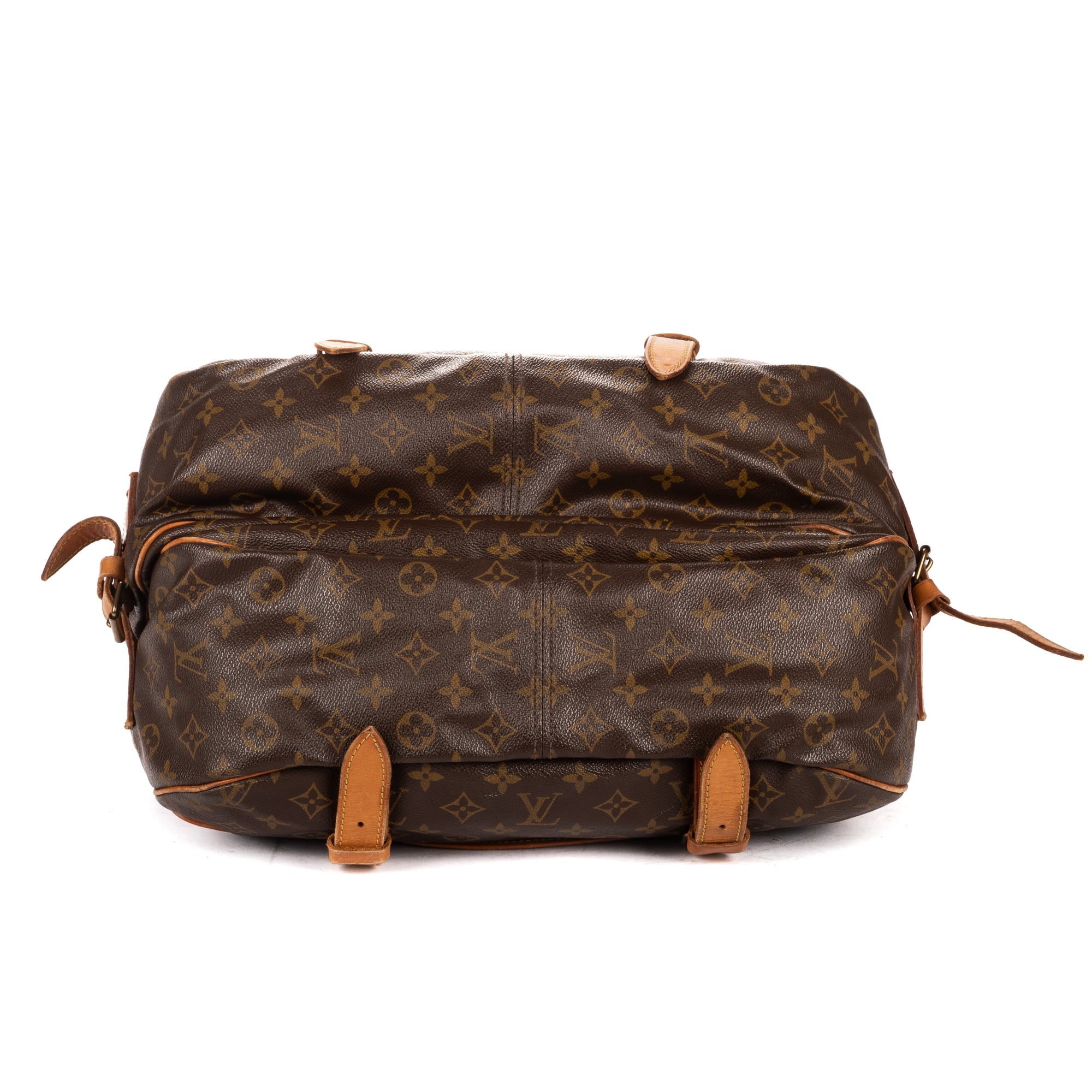 Shoulder Bag Double Strap Saumur GM Brown Monogram Canvas