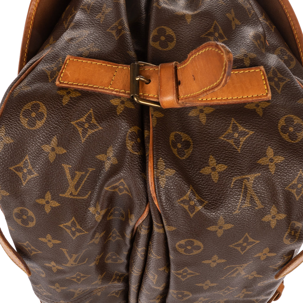 Shoulder Bag Double Strap Saumur GM Brown Monogram Canvas