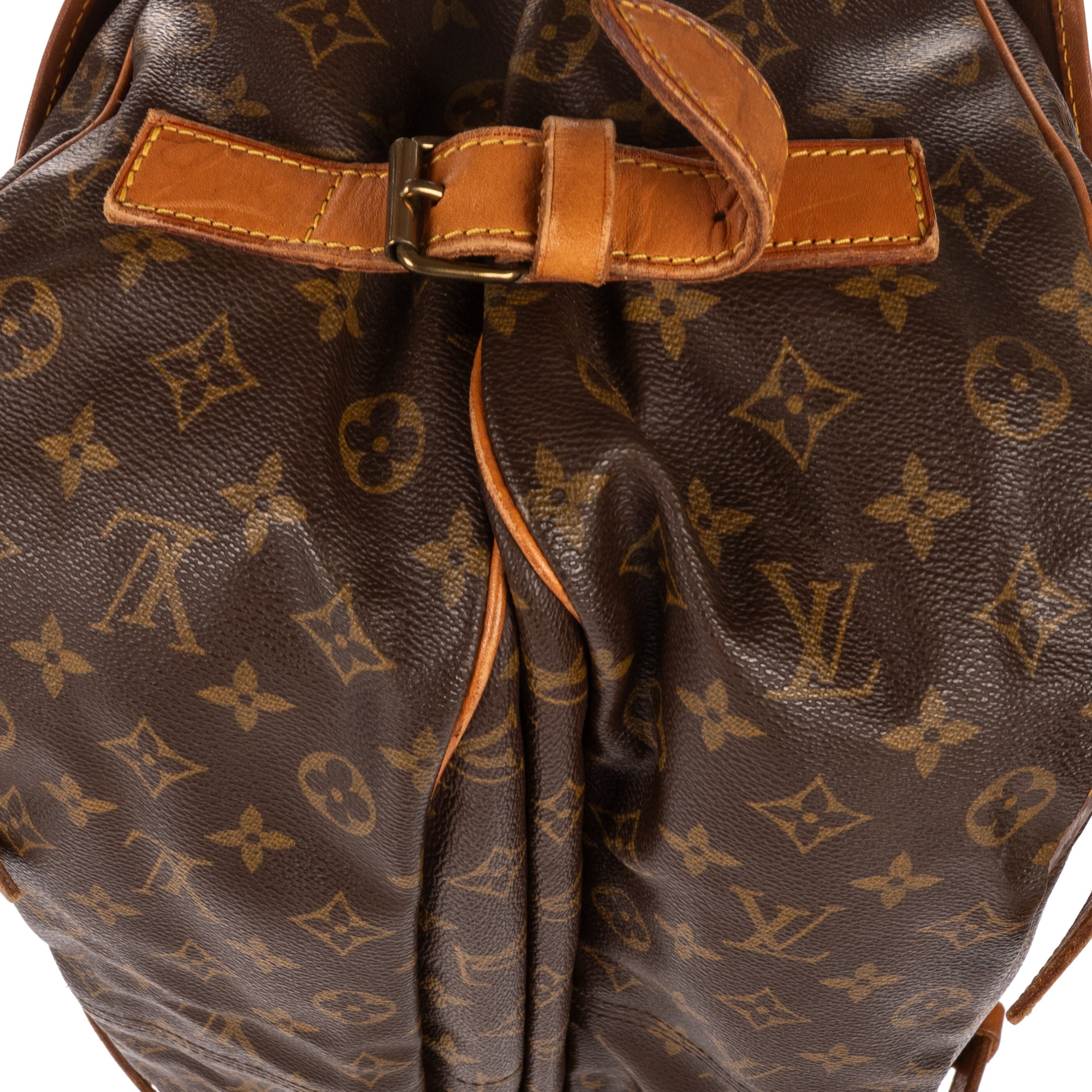 Shoulder Bag Double Strap Saumur GM Brown Monogram Canvas
