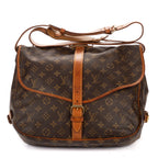 Shoulder Bag Saumur GM Brown Monogram Canvas